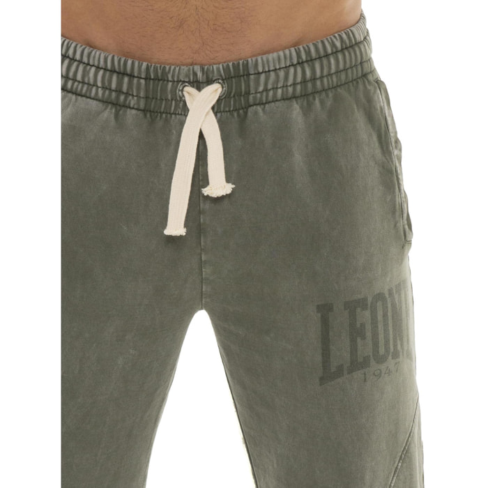 Pantalone da uomo non garzato in tessuto lavato Leone Old Wash