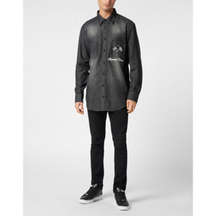 PHILIPP PLEIN Denim Shirt RACING
