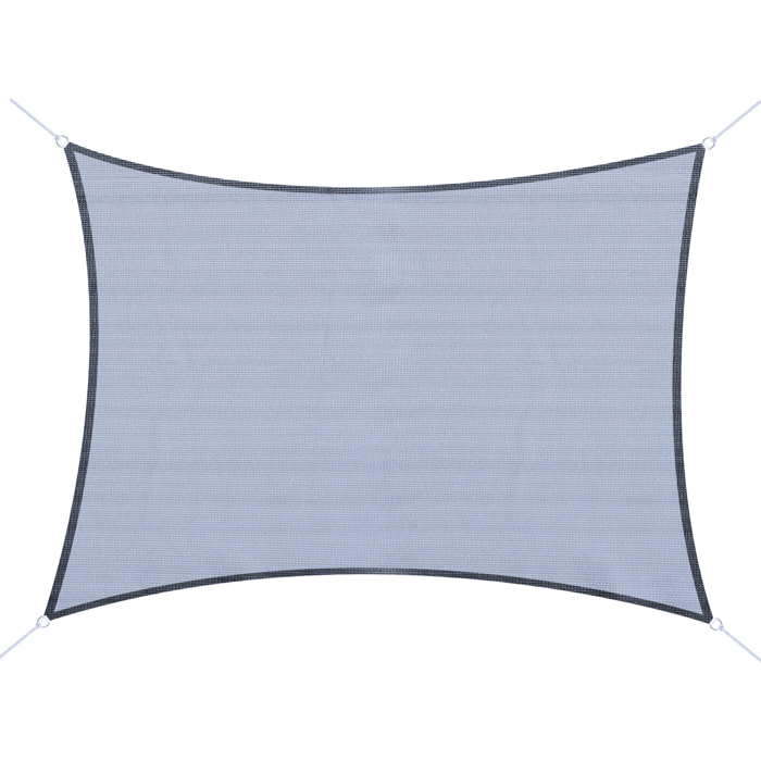 Voile d'ombrage rectangulaire anti-UV HDPE 4L x 3l m gris