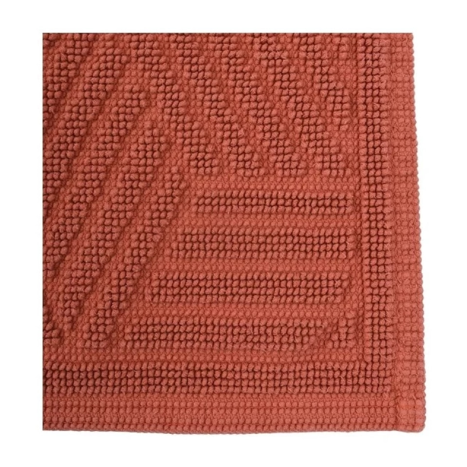 Spirella Tapis de bain Coton CUBO 50x80cm Terracotta