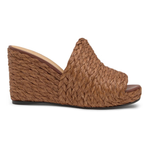 Zueco con cuña Jenna en rafia natural