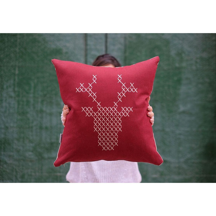 Funda cojín: "Navidad, reno"