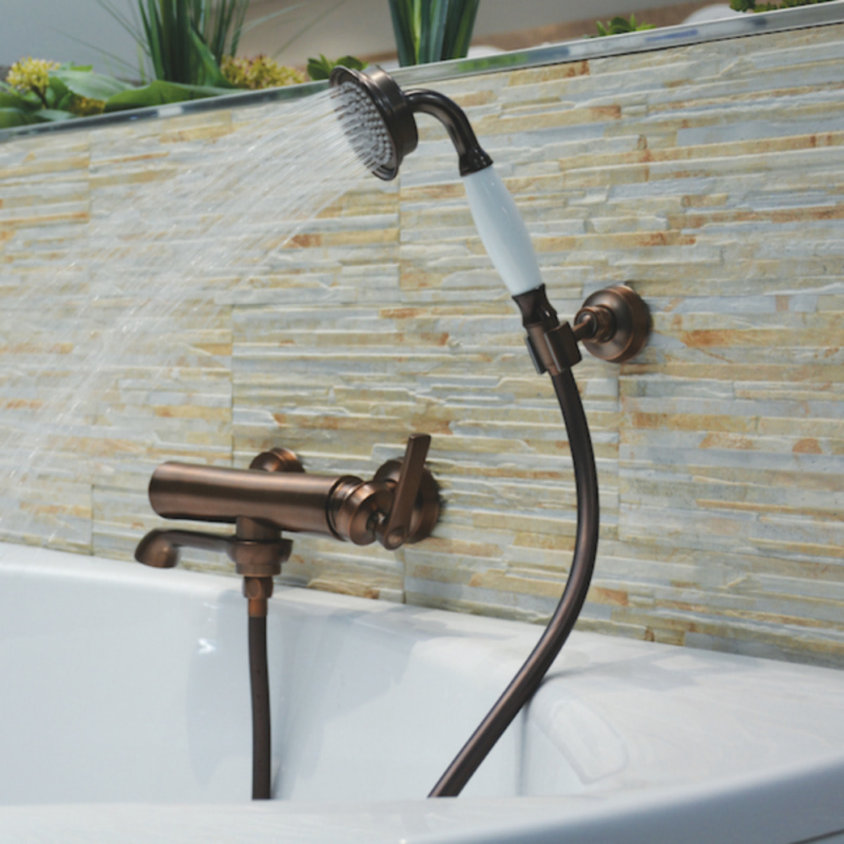 Mitigeur bain douche avec pommeau de douche et support Paini Lady's Auburn