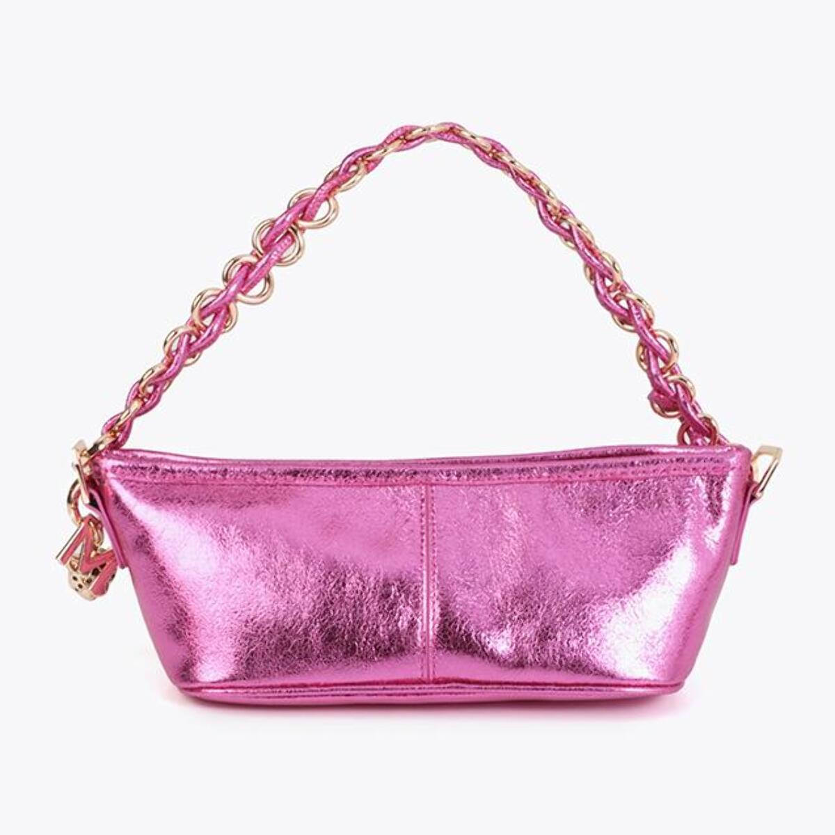 Borsa a catena effetto glitter