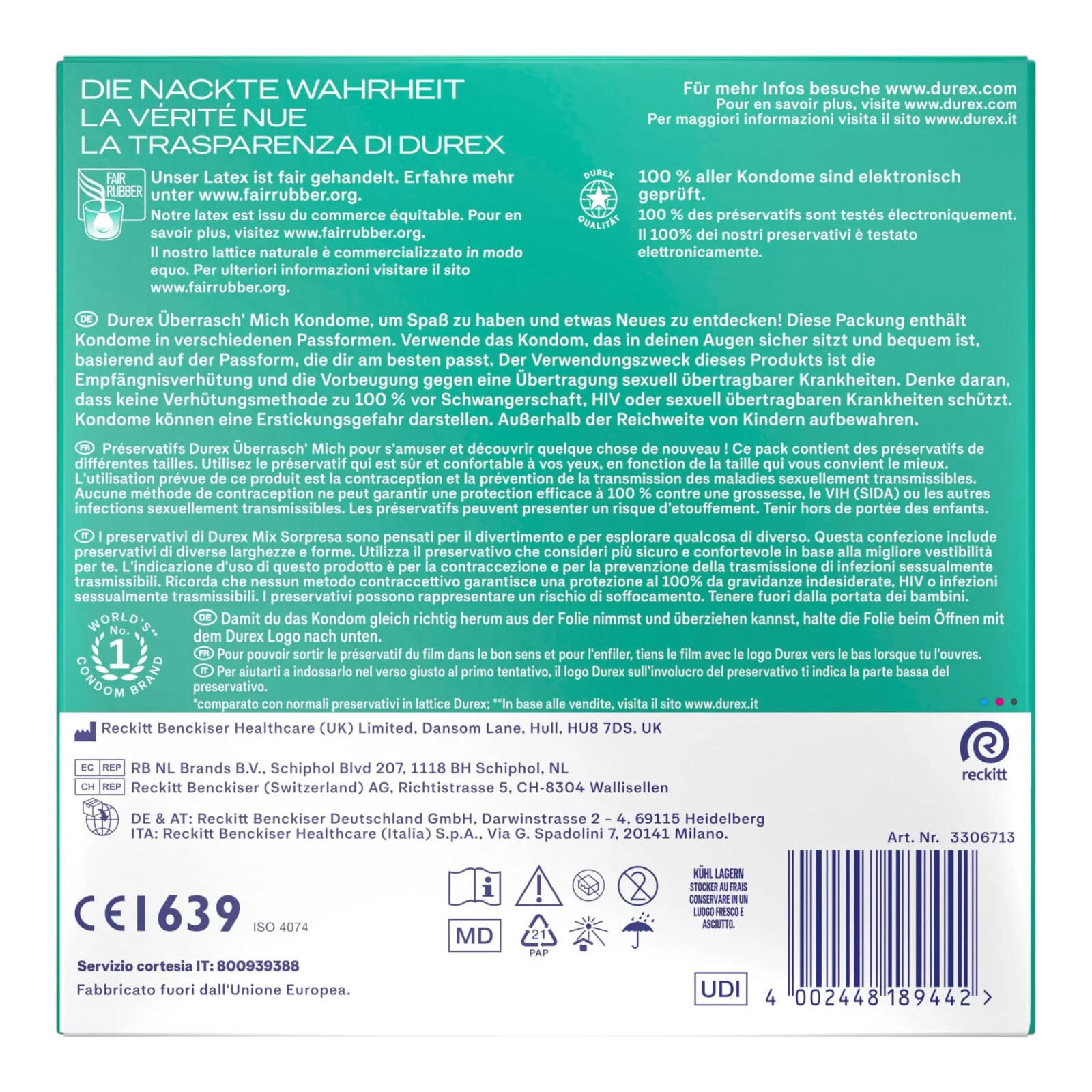 2x Durex Mix Sorpresa Preservativi Misti - 2 Confezioni da 30 Profilattici