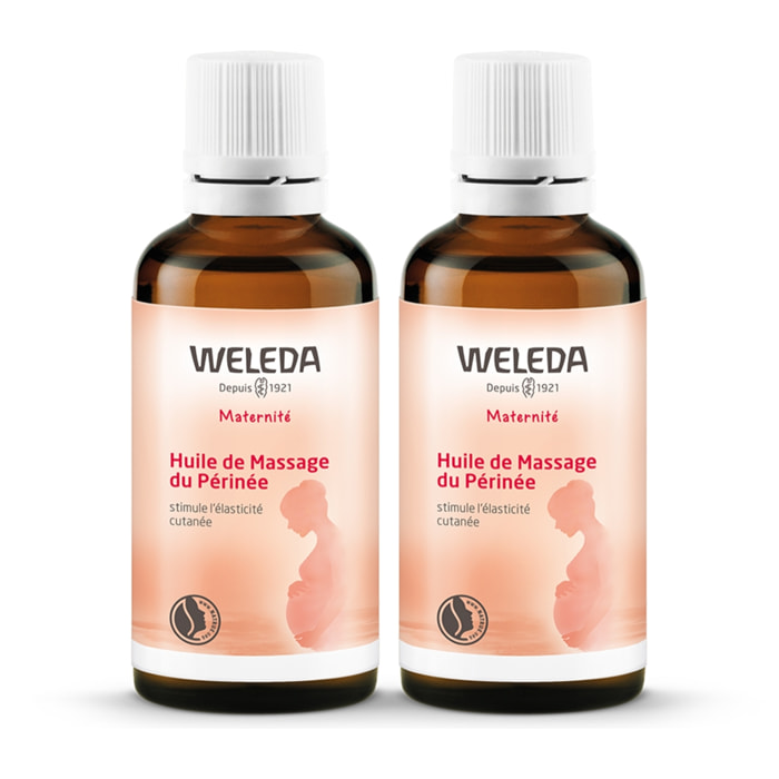 WELEDA - Duo Huile de Massage du Périnée  - Nourrit et assouplit - Vegan - Certifié Natrue - Flacon 50 ml  x 2
