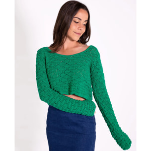 Jersey de mujer crochet con abertura.