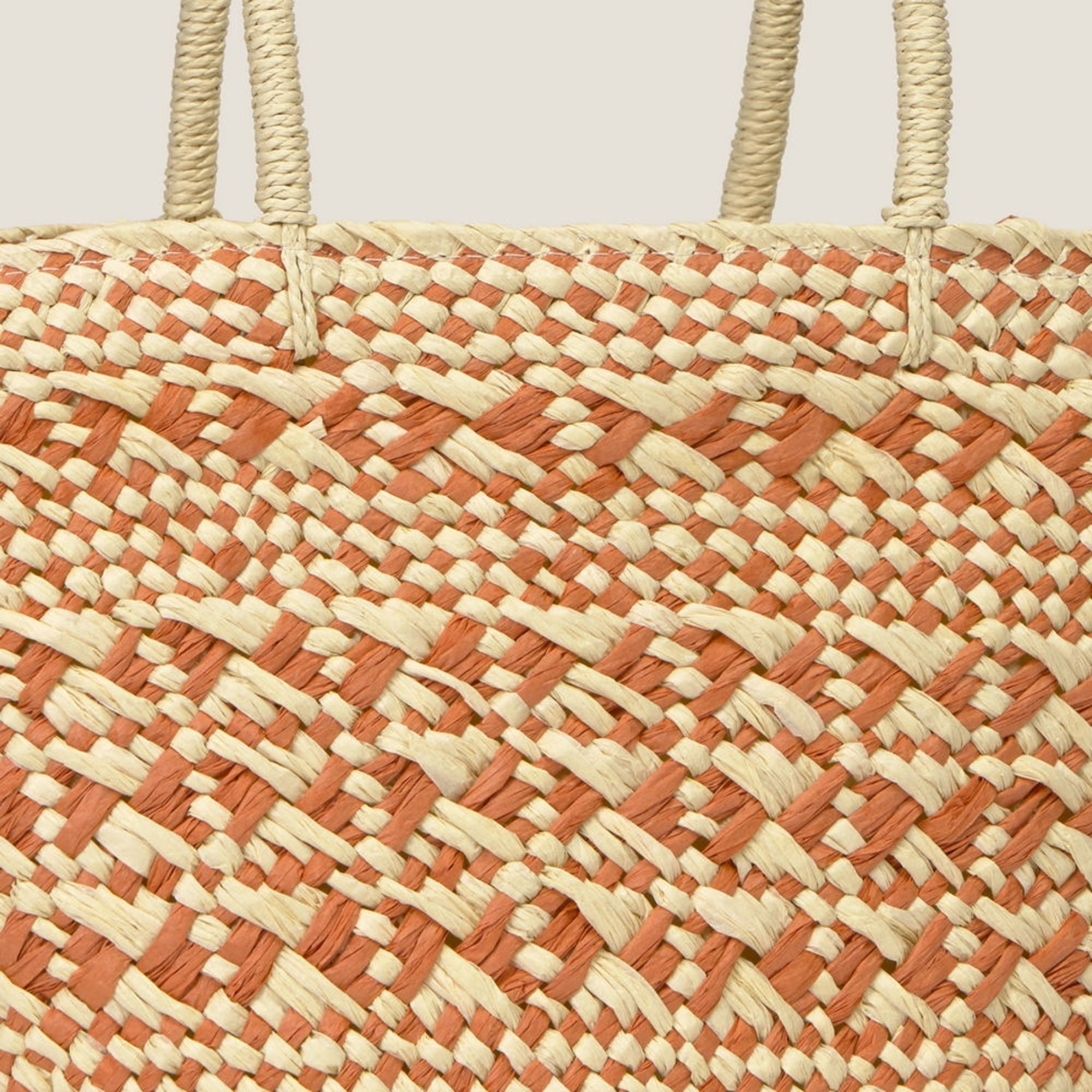 Bolso de playa mimbre Zandra color naranja