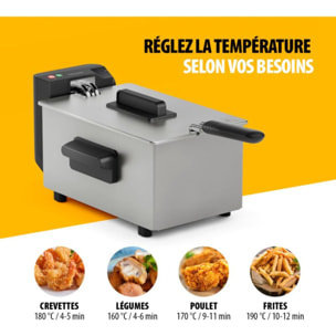 Friteuse TRISTAR 3L revetement acier inox