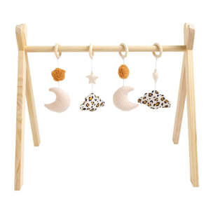 Arche d'éveil bois avec 4 jouets