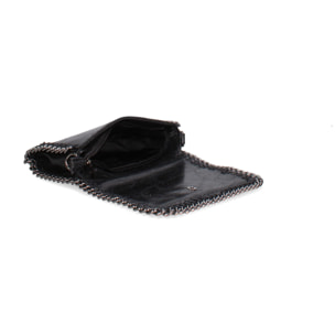 Borsa a tracolla da donna Made in Italy - Eolian Nova - Pelle scamosciata stampata - 22.0 x 13.0 x 4.0 cm