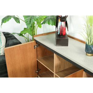 Buffet design en bois 3 portes 155 cm KINGSTON