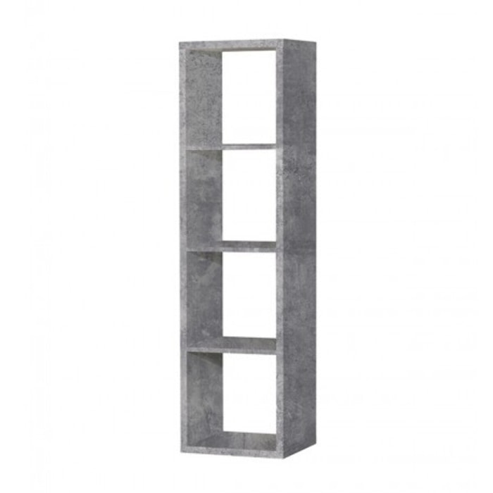 Etagère colonne 4 casiers décor en bois H.142 cm - MAURO