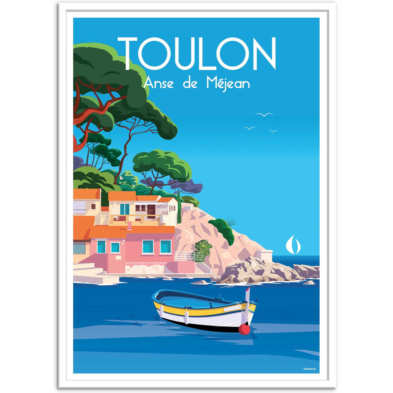 Affiche - Toulon Anse de Méjean - Raphael Delerue