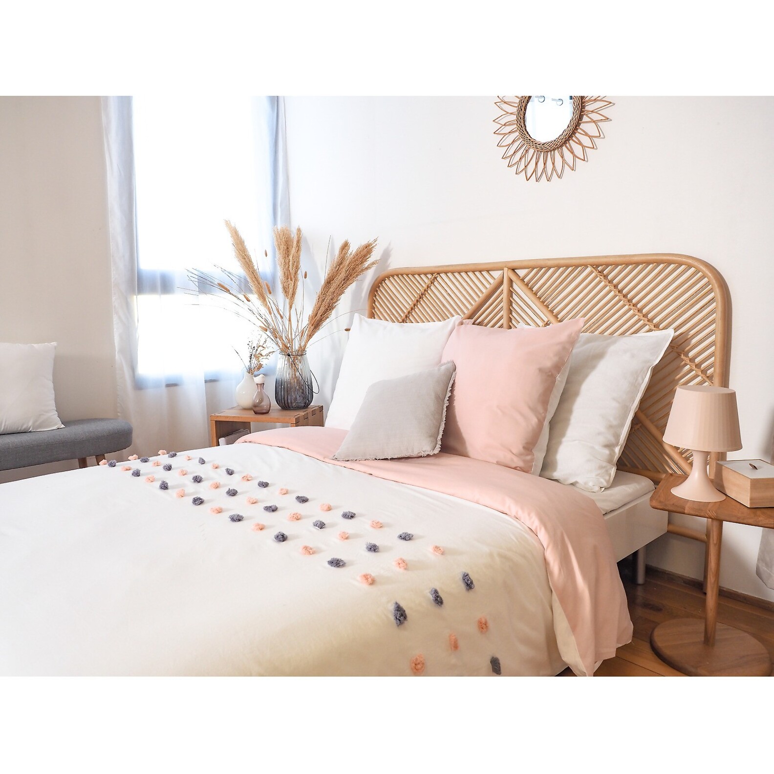 Parure Housse De Couette 3pcs 100% Coton 57 Fils Poupie