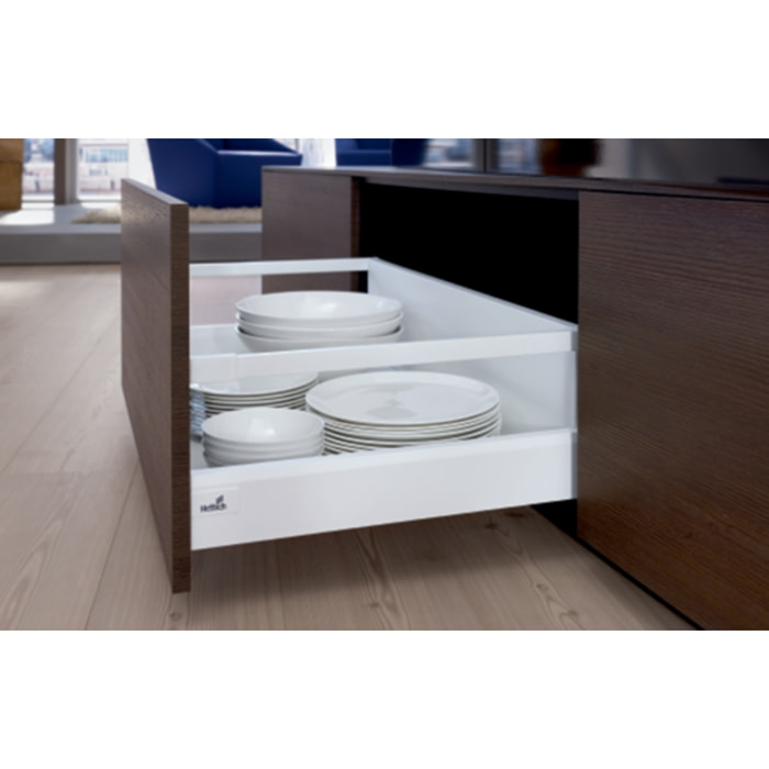 Set raccord HETTICH ArciTech pour paroi arrière blanc - 186 mm - 9149281