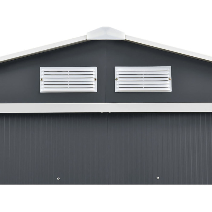 Abri de jardin métal "Vegas" - 8,83 m² - Gris