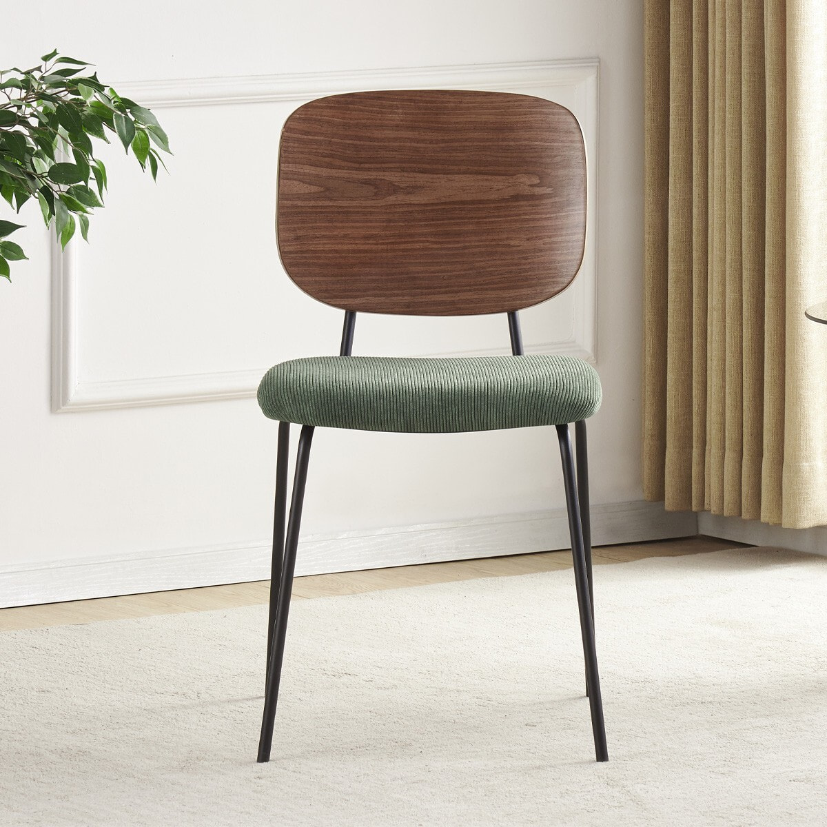 Lot de 2 chaises en velours côtelé - NAYA