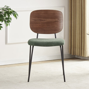 Lot de 2 chaises en velours côtelé - NAYA