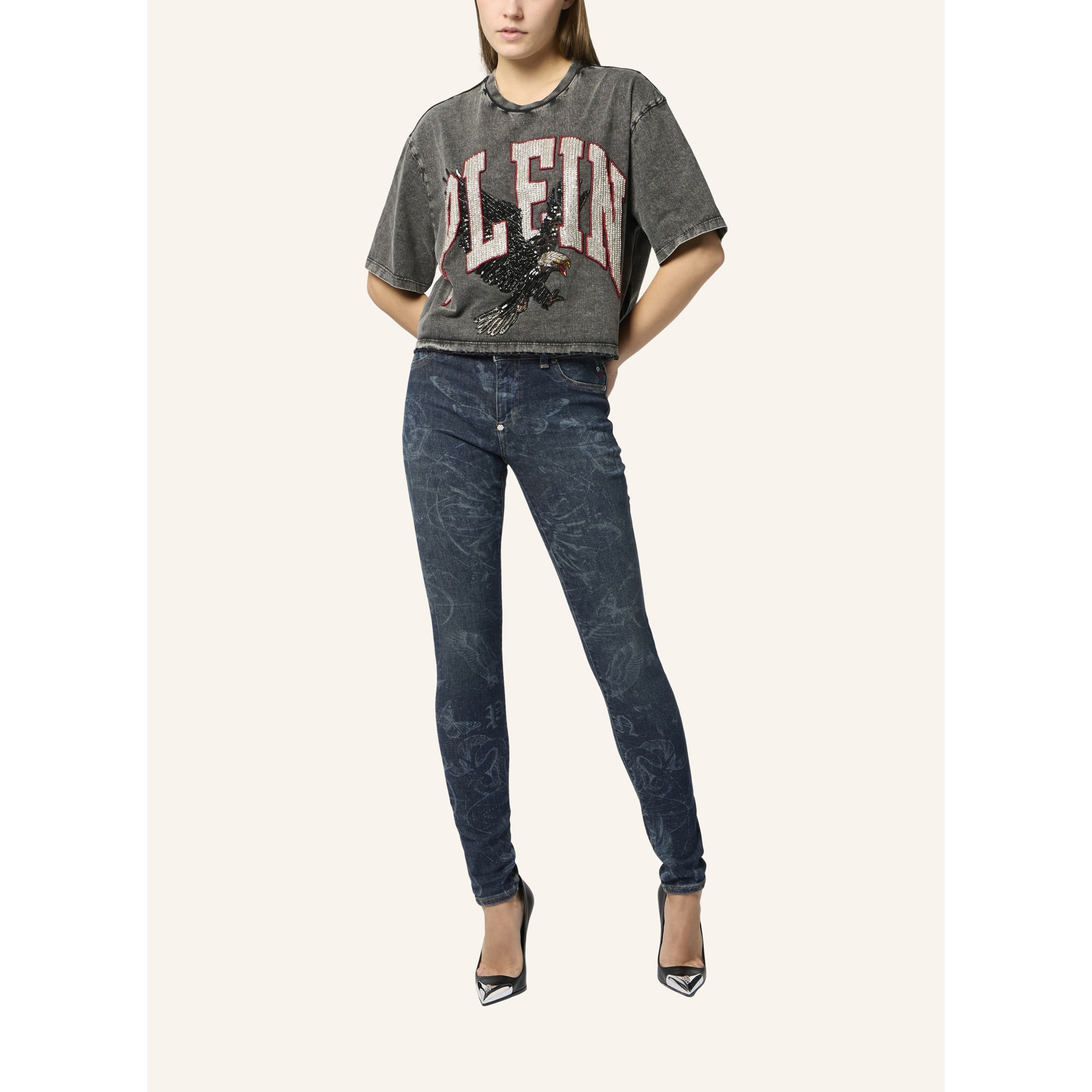 PHILIPP PLEIN Camiseta Cuello Redondo Ss EAGLE