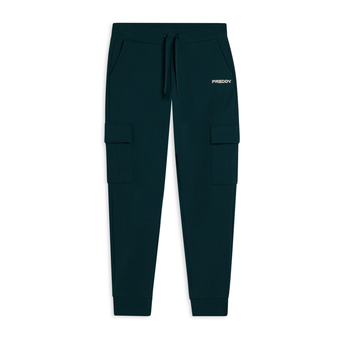 Pantaloni sportivi in felpa con tasconi laterali