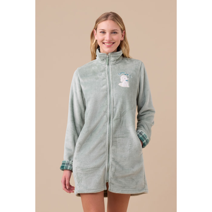 Vestaglia donna invernale in coral articolo barboncino Noidinotte