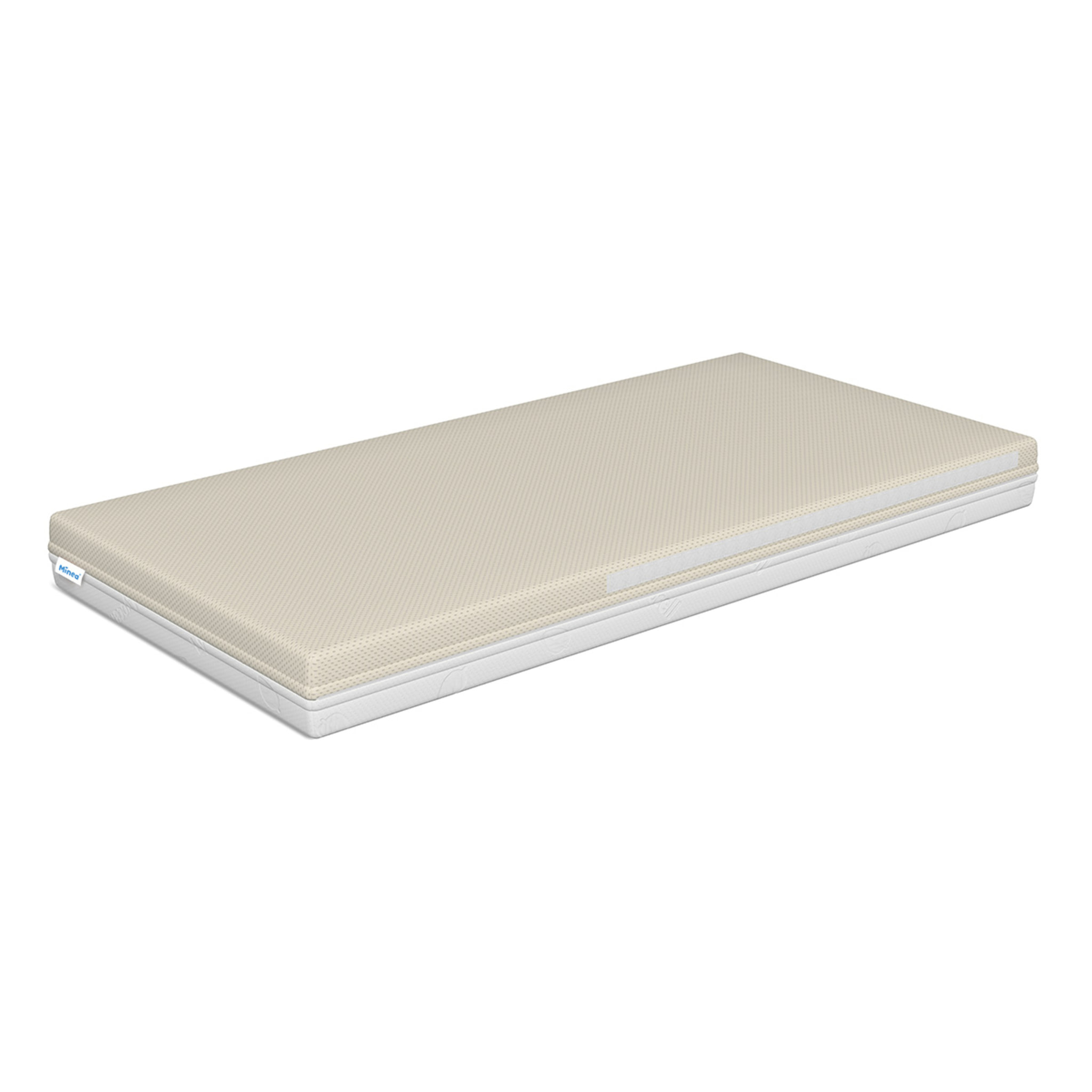 Matelas Minéa, 10 cm, Mousse Haute Densité Déhoussable, Double Face Été Hiver, Lyocell Coton Organique, Confort Moelleux