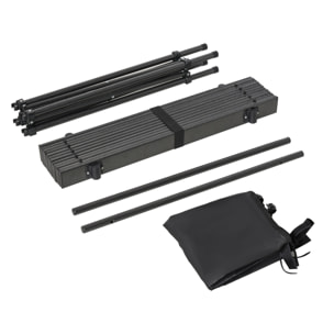 Mesa de Camping Plegable con Almacenaje de Malla Bolsa de Transporte 70x70x69 cm