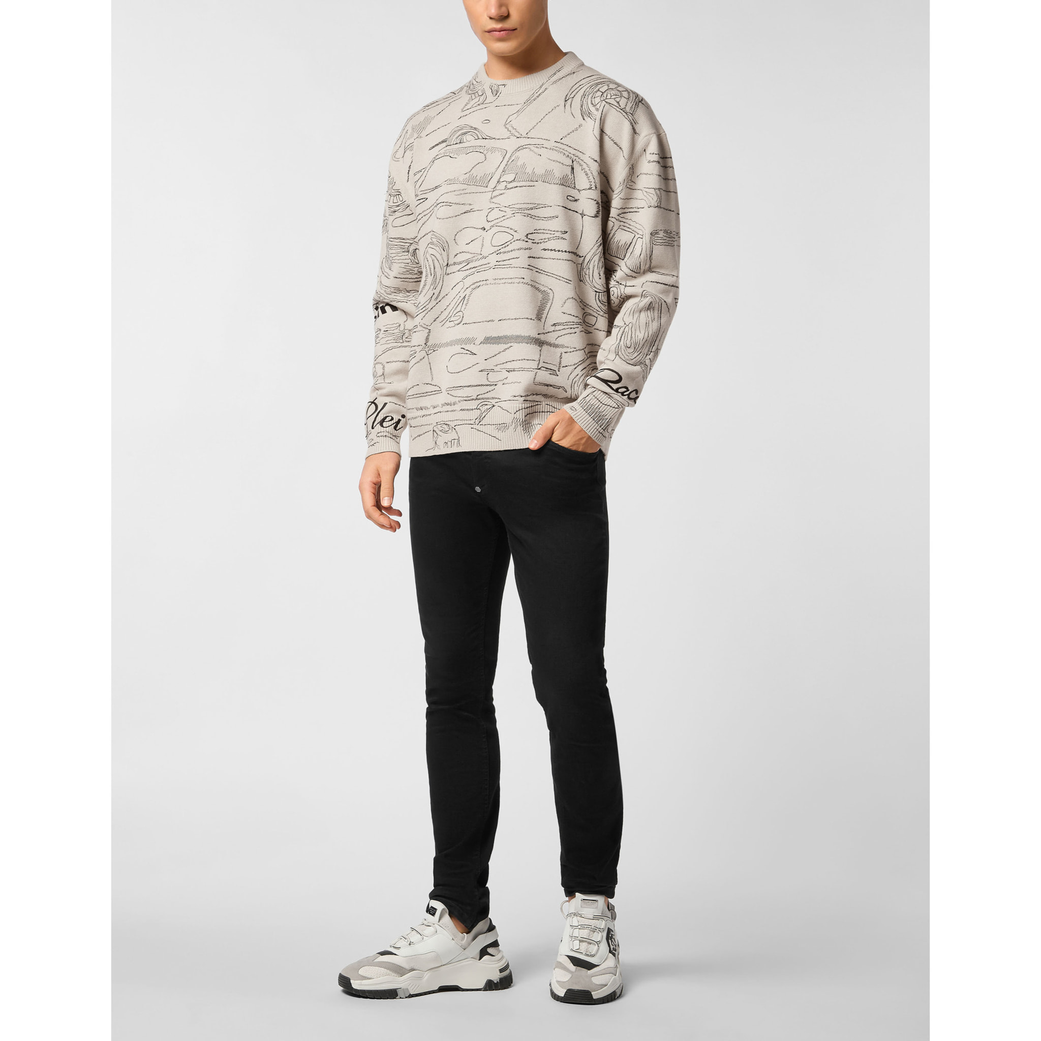 PHILIPP PLEIN Jersey Cuello Redondo RACING