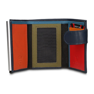 Portafoglio uomo in vera pelle - Modello Novara Elite - Casual - 7.5 x 10.0 x 2.0 cm