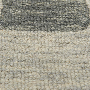 Tapis salon et chambre fait main en laine motif géométrique RAGE