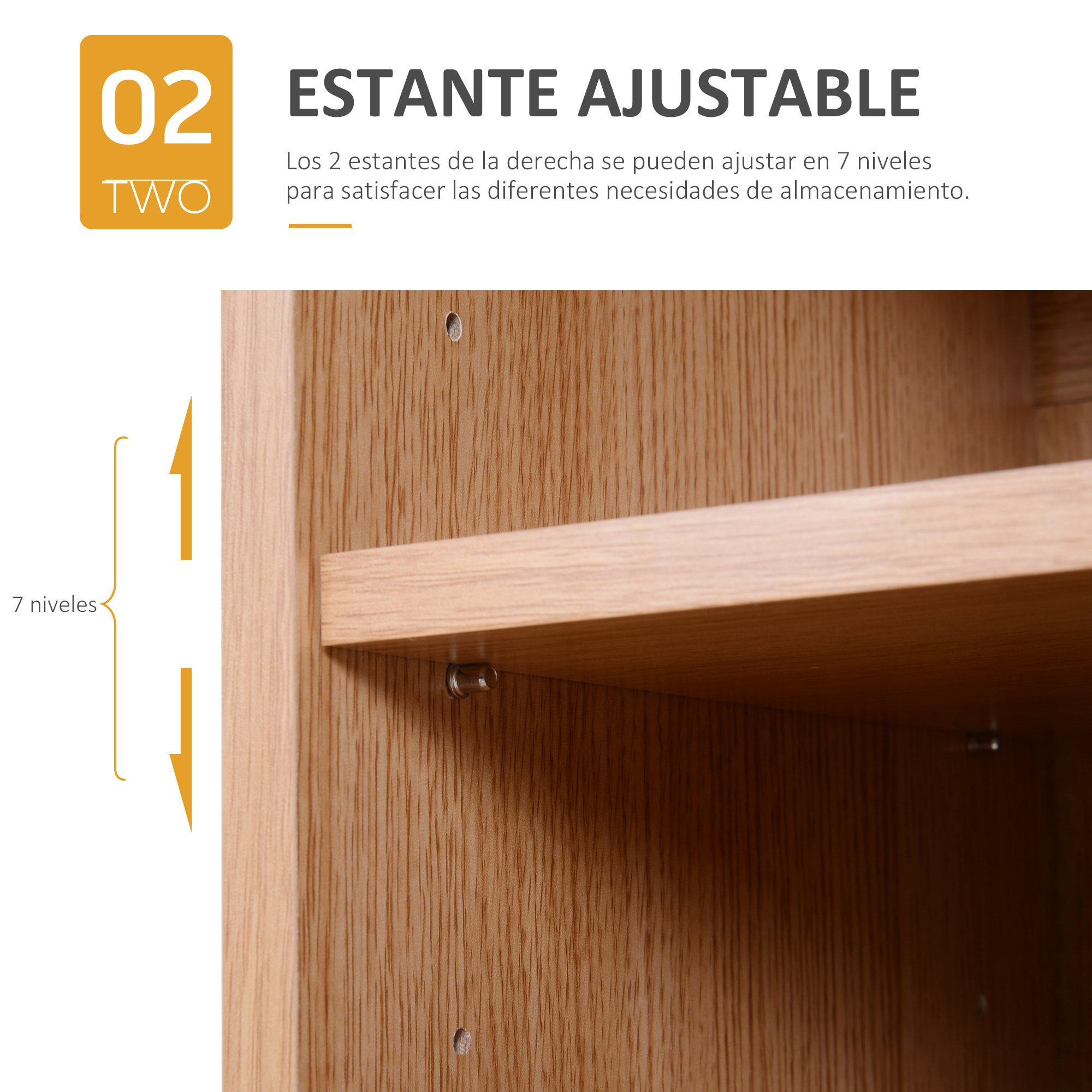 Armario Consola Aparador 80x32x90,5cm-Blanco y Madera