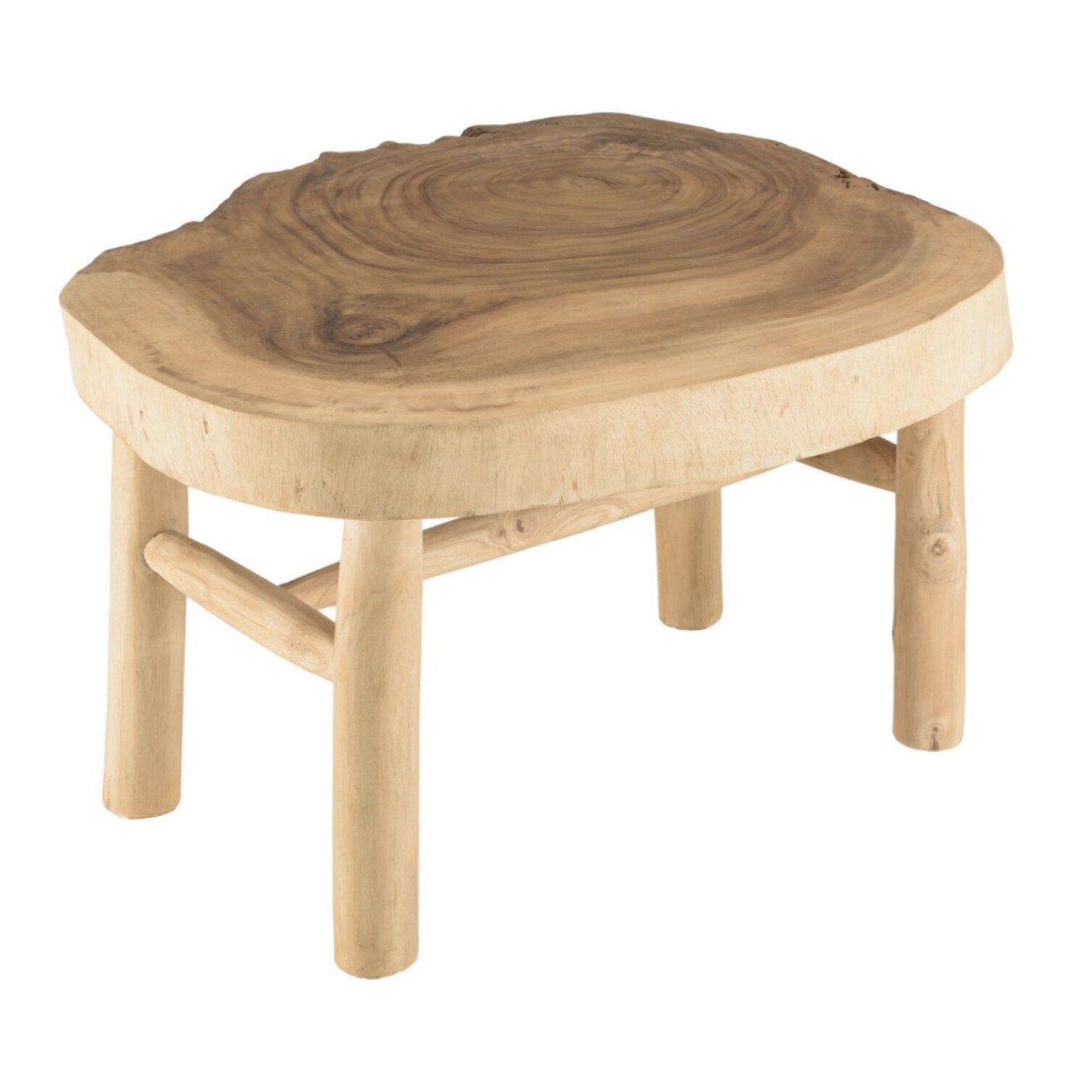 WILL - Table basse forme naturelle en branches de teck