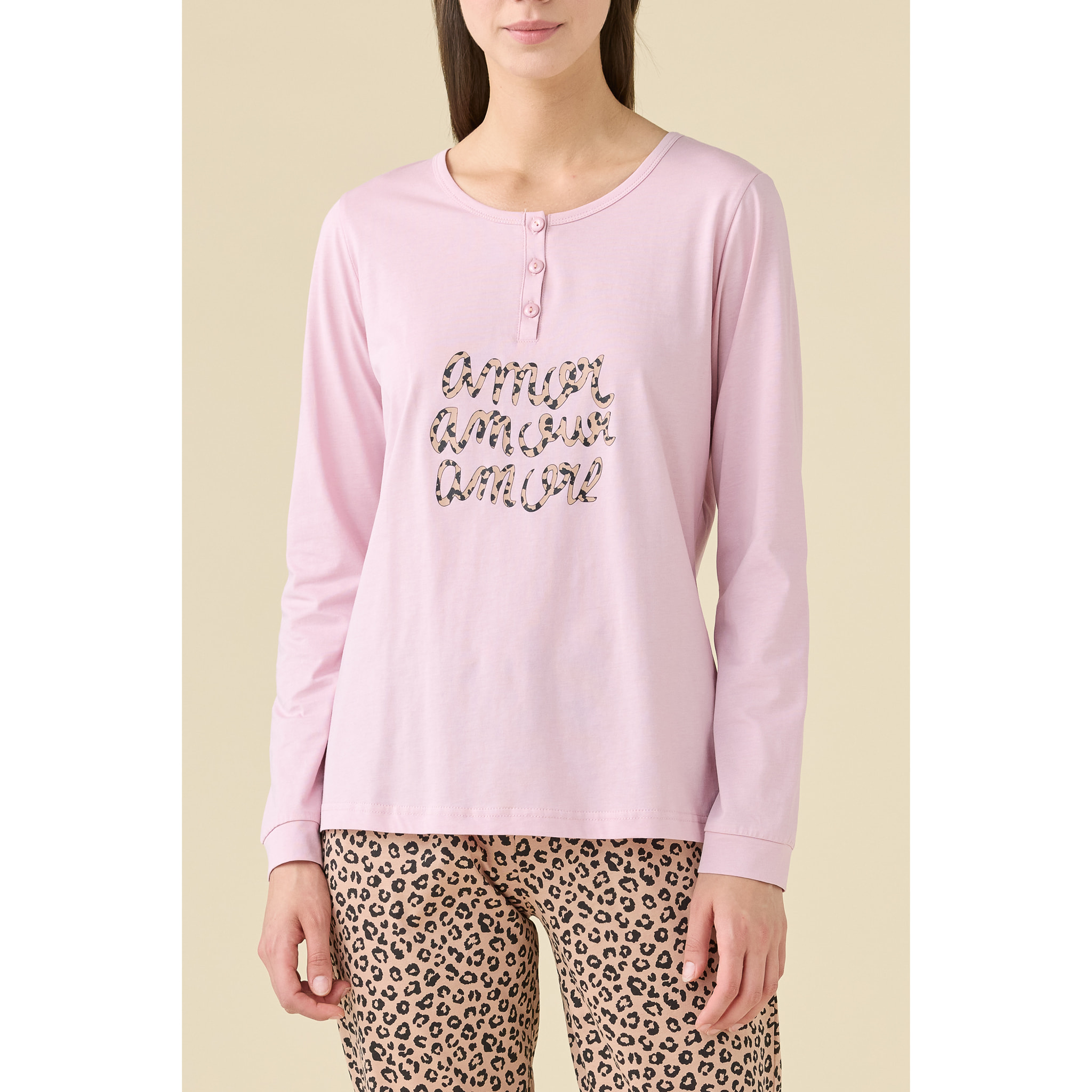 Pigiama donna estivo in cotone articolo animalier. Noidinotte