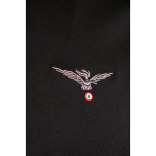 T-shirt Esercito nera in cotone uomo