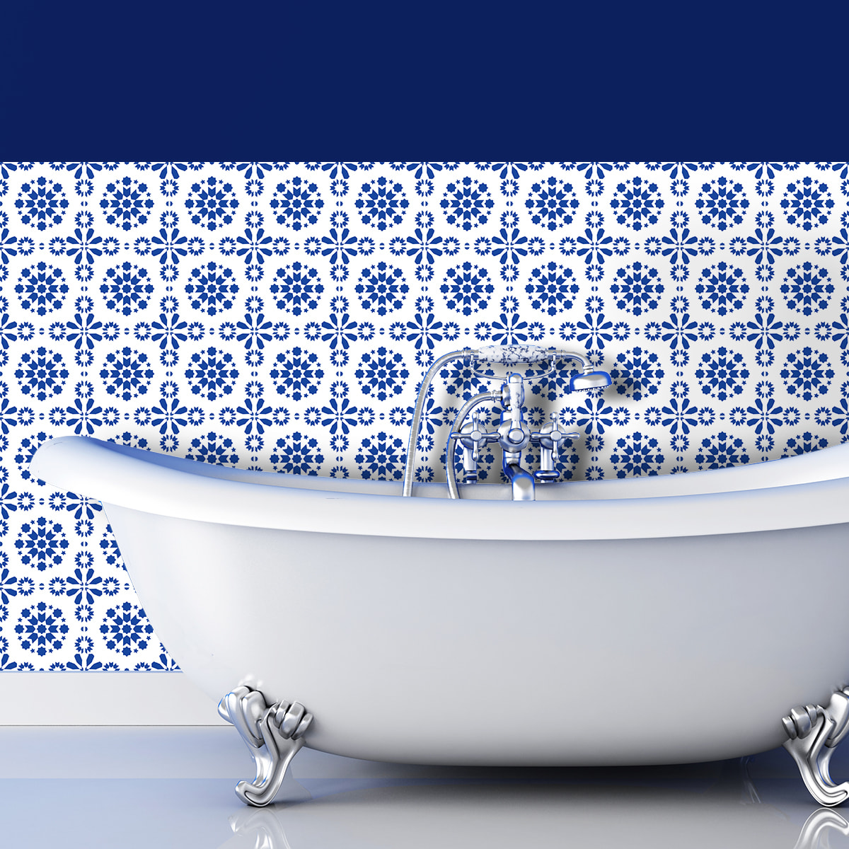 Stickers muraux - Sticker Mural Carrelage adhésif Cuisine Salle de Bain - 60 STICKERS CARRELAGES ORIENTAL QENA