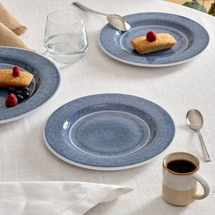 Assiette dessert Fanny D23cm bleu
