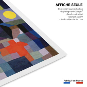 Poster Feu par pleine lune par Paul Klee Affiche seule