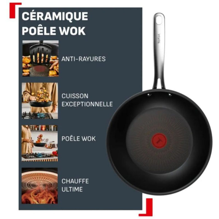 Wok TEFAL 28cm Excellence +