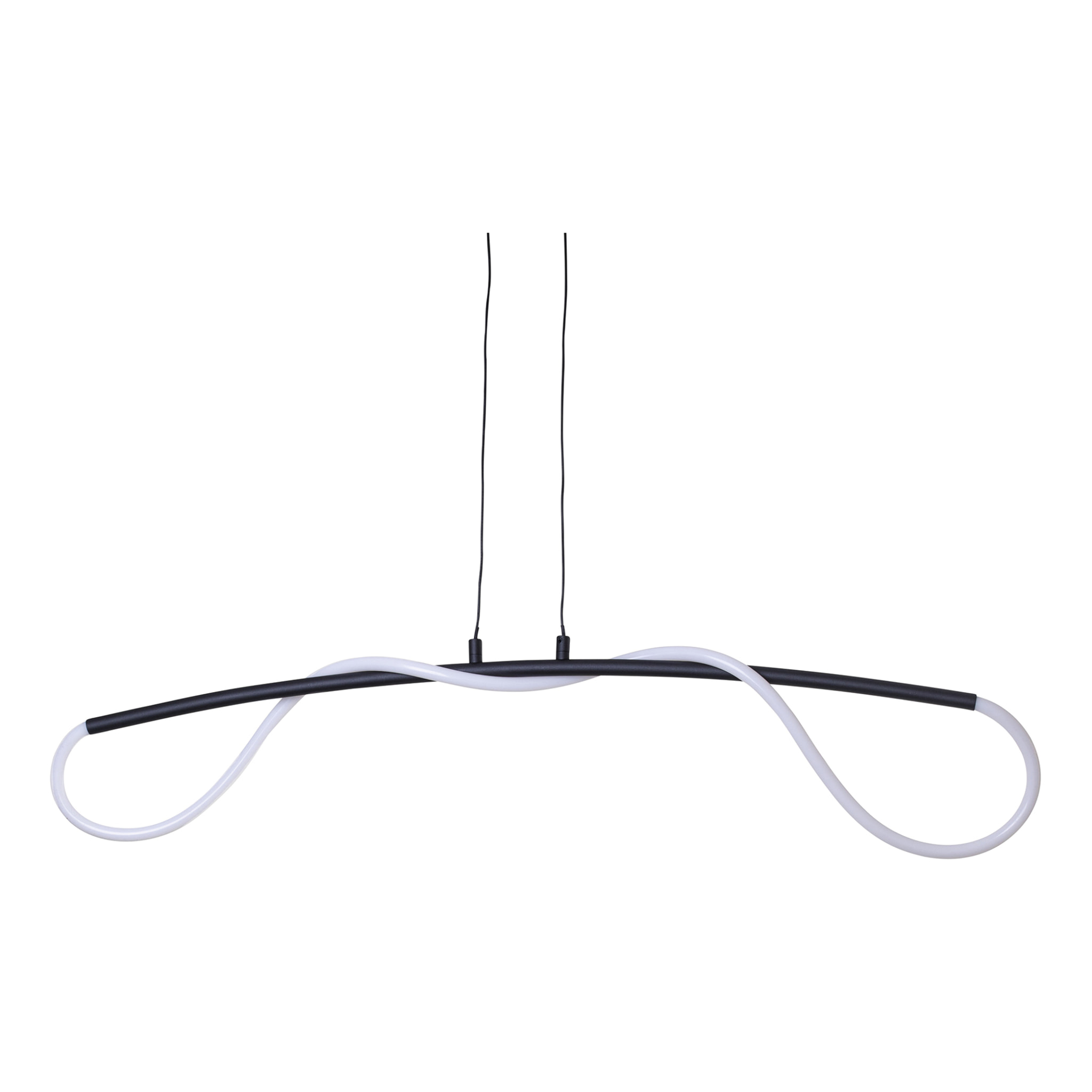 Forlight Colgante Tress LED 23.5W Blanco Neutro - 4000K Negro para Interior de Techo en Comedor, Salón, Cocina