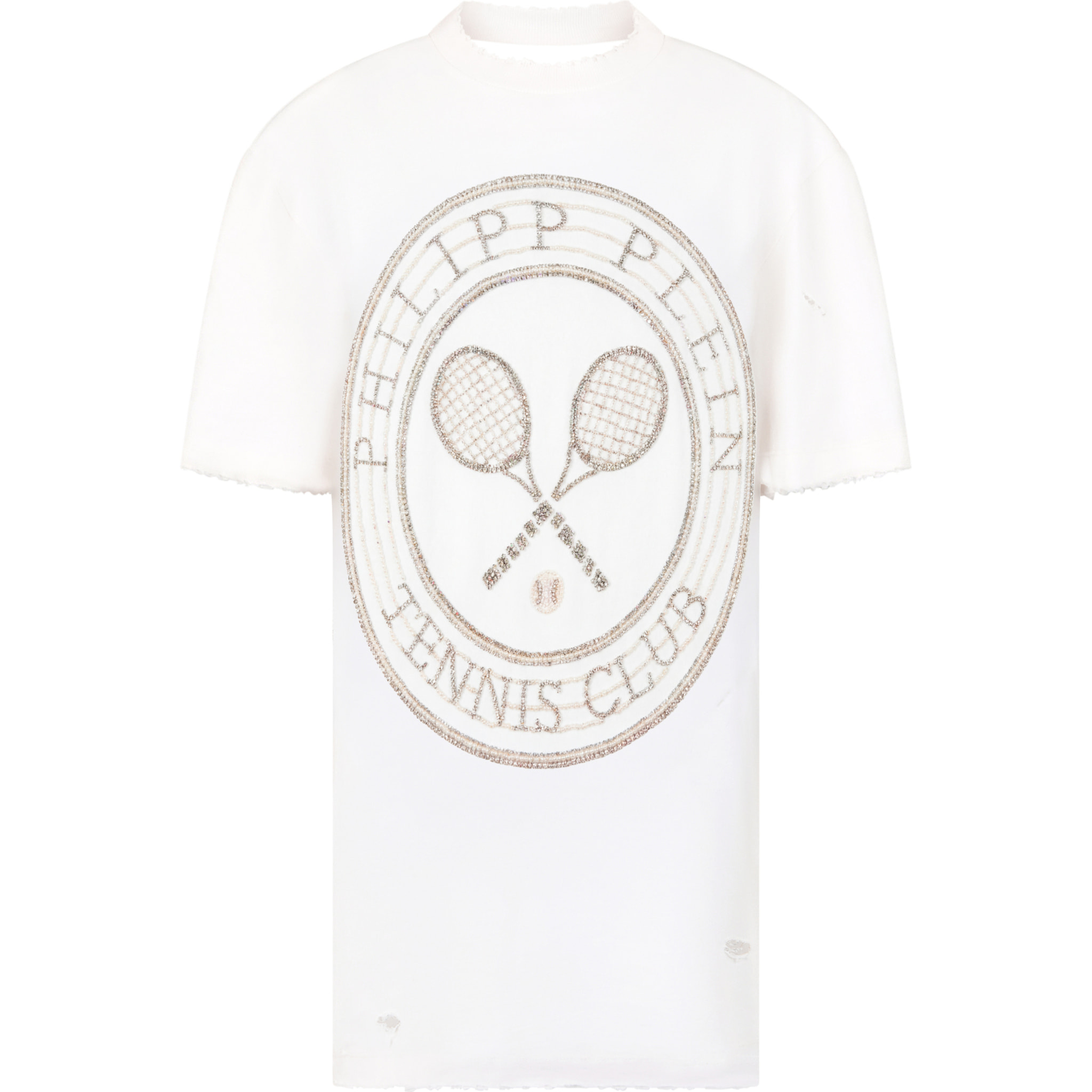 PHILIPP PLEIN Open Back T-Shirt Mini Dress Tennis Club