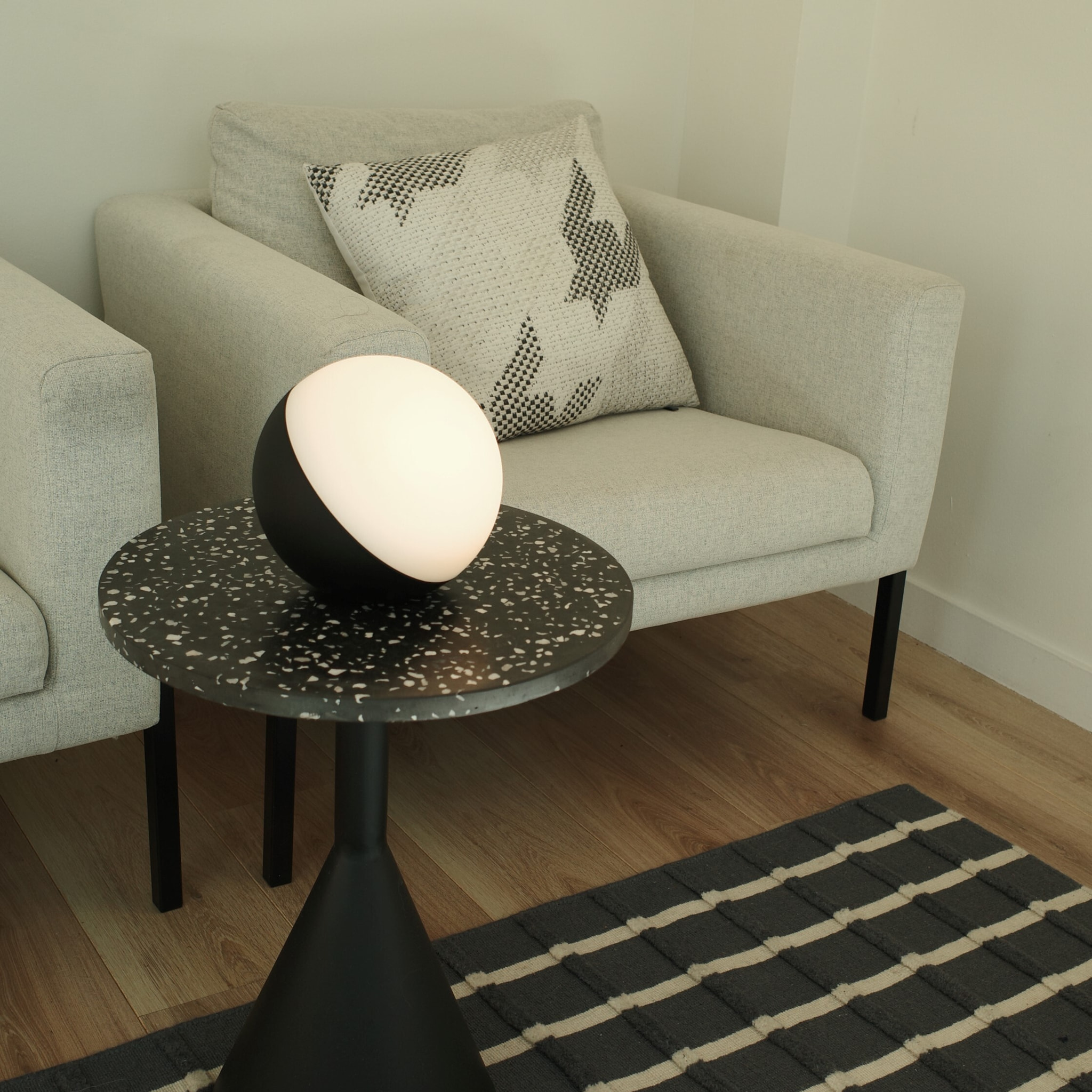 Forlight Sobremesa Ip44 Sphere Led 1,5W 2700K Negro 85Lm