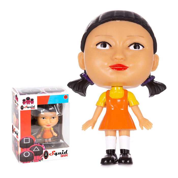 DAM Figura Squid Pop 10,5cm. Muñeca gigante. 7,5x5,3x10,5 Cm. Color: Naranja
