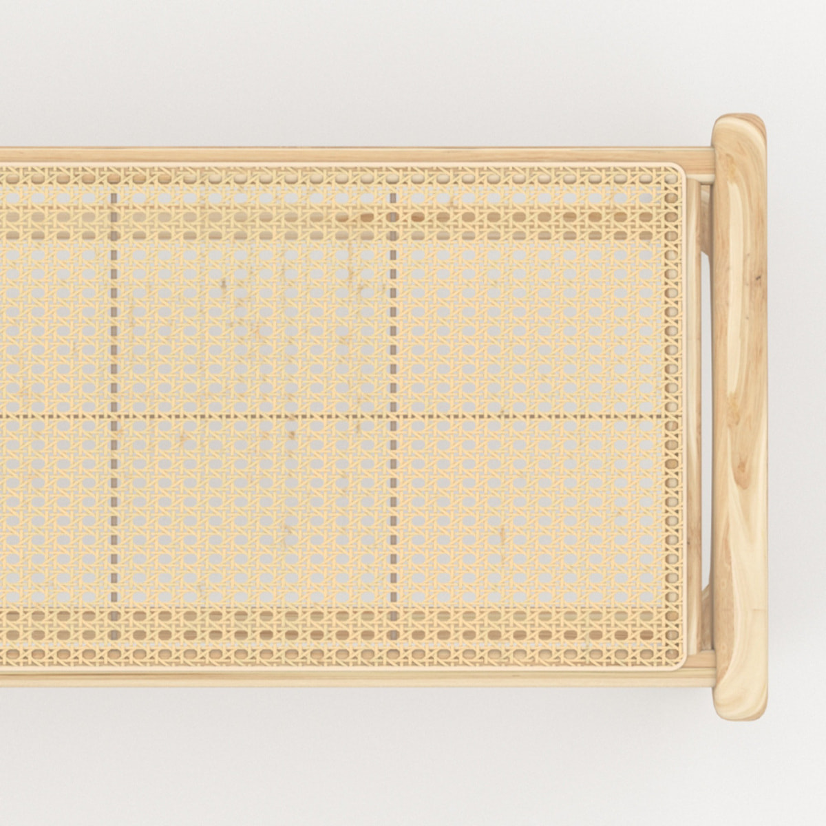 Banc 120 cm en bois de teck et cannage - Kuna