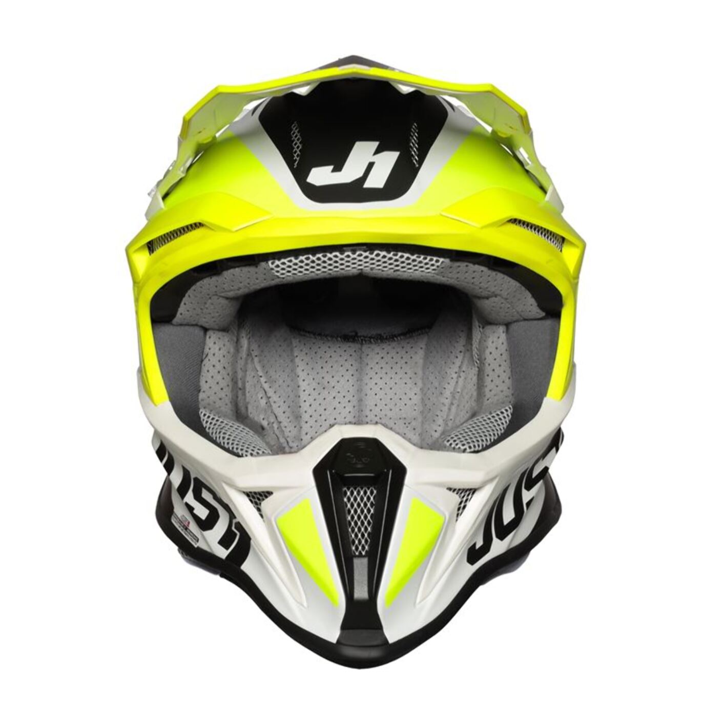 CASCO OFFROAD  J18 PULSAR FLUO YELLOW-WHITE-BLACK - Matt JUST1