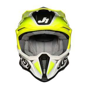 CASCO OFFROAD  J18 PULSAR FLUO YELLOW-WHITE-BLACK - Matt JUST1