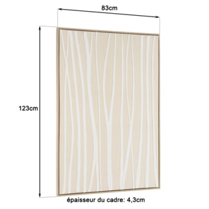 HOMER - Décoration murale B - 83x123cm lignes abstraites, cadre naturel