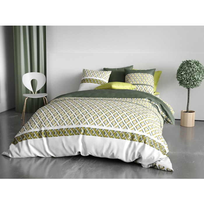 Parure Housse De Couette 3pcs 100% Coton 57 Fils Nayaa
