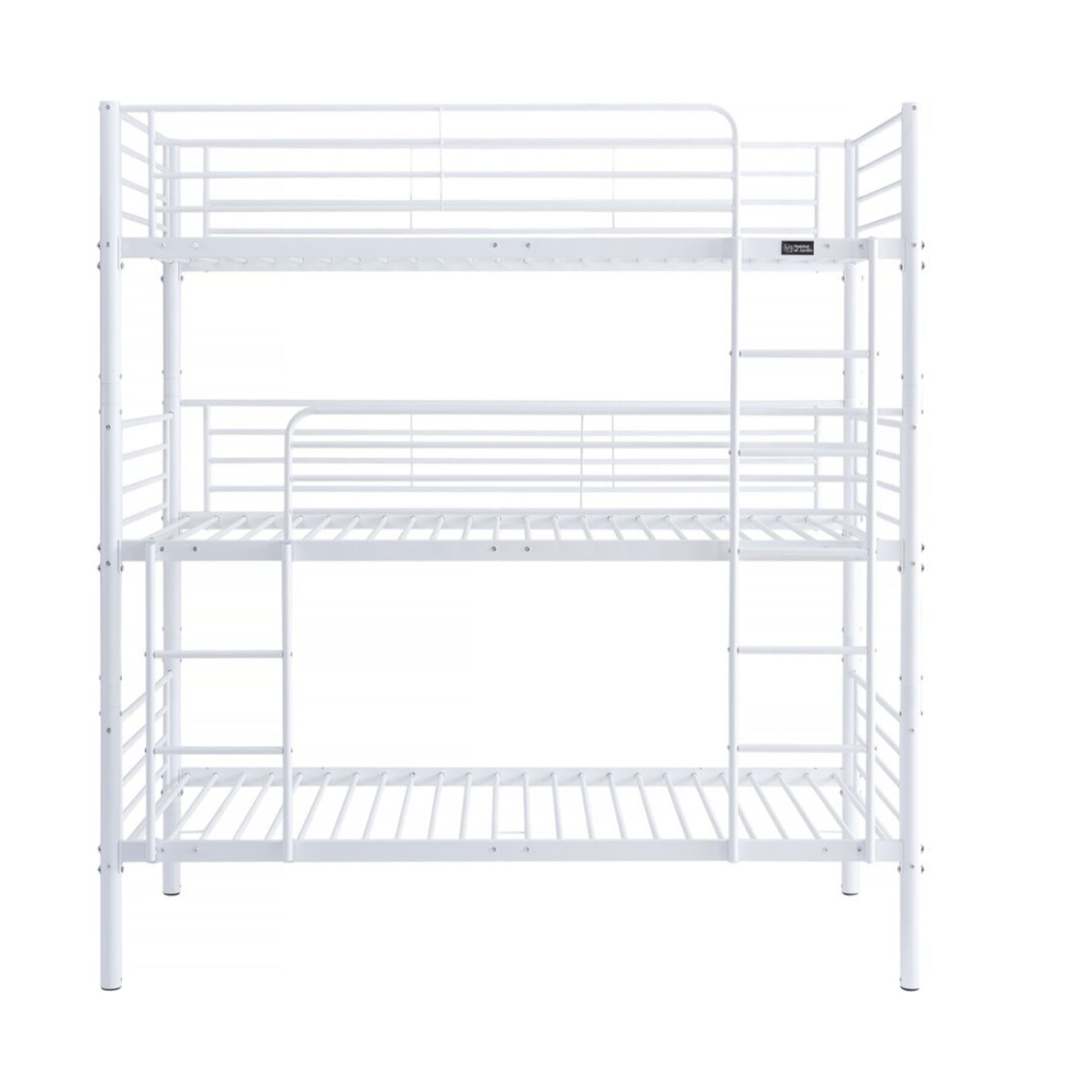 Lit triple superposé metal "Havin" - 90 x 190 cm - Blanc