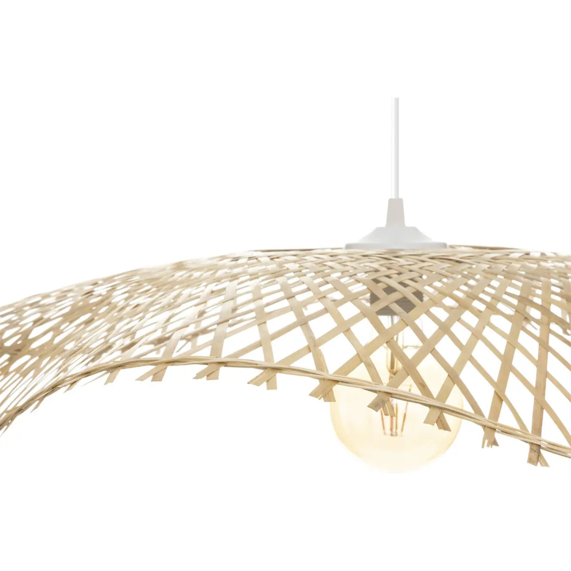 Suspension "Tess" - bambou et métal - D75 cm